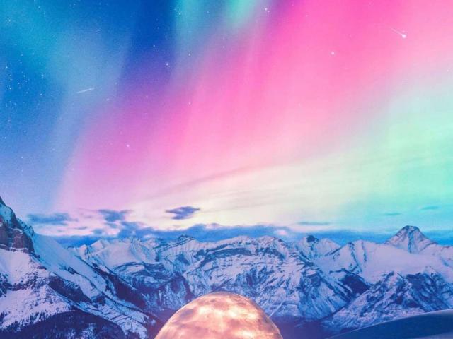 Aurora Borealis At Winter Wallpapers
